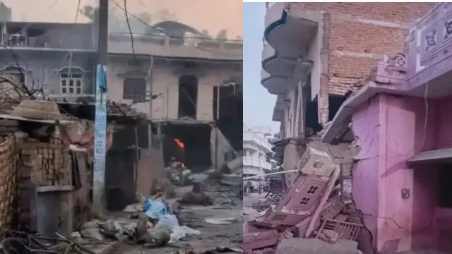 सीवान में पटाखा कारोबारी के घर विस्फोट।