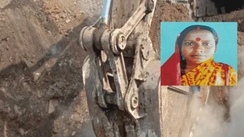 धनबाद: झरिया में बेटी के सामने ही जमींदोज हो गई मां, शावल मशीन से निकाली गयी बॉडी