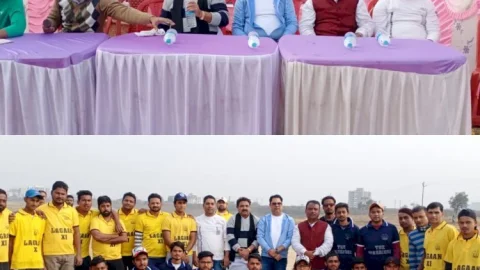 धनबाद: रणविजय सिंह ने वासेपुर में क्रिकेट टूर्नामेंट का उद्घाटन किया