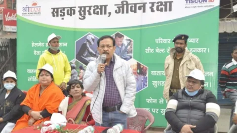 धनबाद:32 वां राष्ट्रीय सुरक्षा माह: सीआईएसएफ ने निकाली मोटरसाइकिल रैली
