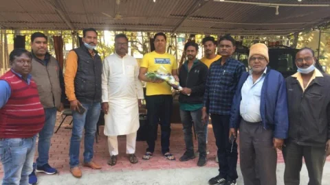 धनबाद: बिहार जनता खान मजदुर संघ के पदाधिकारियों ने रणविजय सिंह की मुलाकात