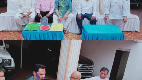 धनबाद: सिजुआ कांग्रेस प्रधान कार्यालय में होली मिलन समारोह का आयोजन 