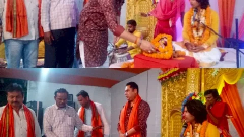 धनबाद: भौंरा में चल रहे श्री श्री मारुति नंदन संकट मोचन महायज्ञ में शामिल हुए रणविजय सिंह