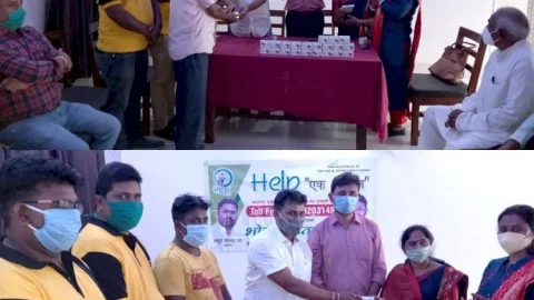 धनबाद: हेल्प एक कोशिश की ओर से अक्सीमीटर दिया गया, कोविड हॉस्पीटल में भोजन वितरण