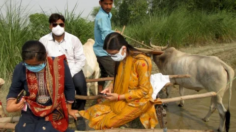 उत्तर प्रदेश: बदायूं की DM दीपा रंजन बैलगाड़ी से पहुंच गईं गांव, बाढ़ प्रभावित क्षेत्र का किया निरीक्षण 