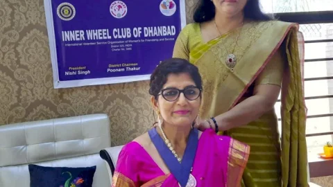 धनबाद: निशि सिंह बनी इनर व्हील क्लब धनबाद की प्रसिडेंट 