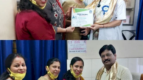 धनबाद: मारवाड़ी युवा मंच झरिया समृद्धि शाखा द्वारा डॉक्टर्स को किया गया सम्मानित 