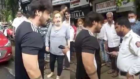 मुंबई: रोड पर खड़ी कार में व्हील क्लैम्प लगाये जाने पर ट्रैफिक कांस्टेबल से भिड़े वाइफ-हसबैंड, फिर टपकाने लगे आंसू