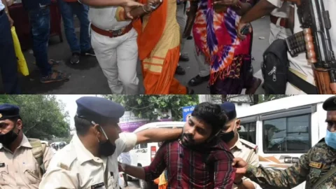 धनबाद: हेल्थ मिनिस्टर ने की बीस सूत्री की मीटिंग, इंटरमीडियट में फेल स्टूडेंट्स का हंगामा, पुलिस लाठी चार्ज