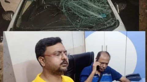 धनबाद: कतरास के फेमस डॉक्टर उमाशंकर सिंह के पुत्र पर जानलेवा हमला, कार डैमेज