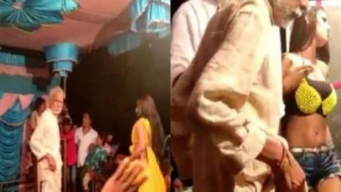 बिहार: जेडीयू के एक्स एमएलए श्याम बहादुर सिंह ने नर्तकियों संग फिर लगाये ठुमके