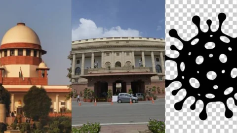 सुप्रीम कोर्ट के चार जज और पांच परसेंट स्टाफ कोरोना संक्रमित, संसद भवन में काम करने वाले 400 स्टाफ पॉजिटिव
