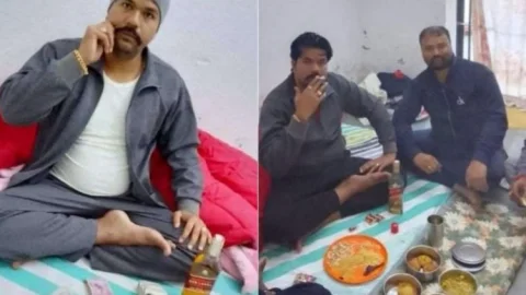 गुमला जेल में हुई क्रिमिनलों की शराब पार्टी का खुफिया कैमरे ने खोला राज