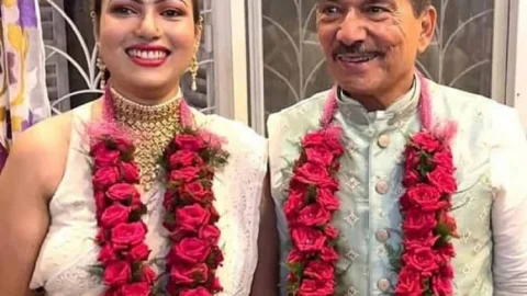 पश्चिम बंगाल: 66 साल के एक्स इंडियन क्रिकेटर अरुण लाल ने अपने से 28 साल छोटी बुलबुल साहा से रचाई शादी