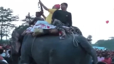 बिहार: बीजेपी MLA विनय बिहारी का हाथी पर चढ़ फायरिंग का Video वायरल, FIR दर्ज, राइफल जब्त