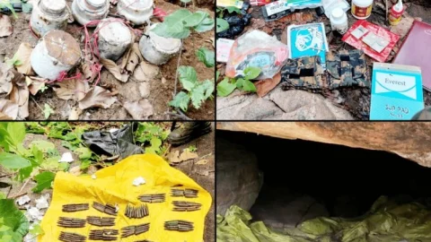 झारखंड: बूढ़ा पहाड़ पर नक्सलियों बंकर से चाइनीज ग्रेनेड समेत 106 से अधिक लैंडमाइंस बरामद