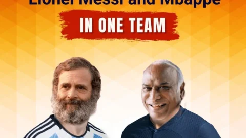 राहुल गांधी को मेसी व मल्लिकार्जुन खरगे को बना दिया एम्बापे, हरीश रावत ने शेयर की फोटो