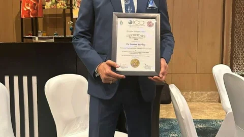 प्रोफेसर डॉ सौरव पूर्वे प्रतिष्ठित ICD पुरस्कार से किये गये सम्मनित