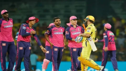 IPL 2023 : राजस्थान रॉयल्स ने चेन्नई सुपर किंग्स को तीन रनों से हराया 