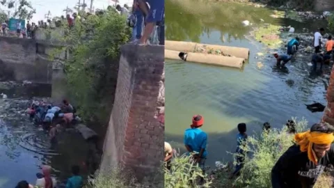 Bihar : सासाराम में नहर में नोट लूटने की लगी होड़, एक-एक कर कूदने लगे लोग; बनियान को ही बना डाला झोला