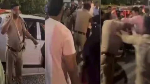 Noida: दबंगों ने रोड पर सब इंस्पेक्टर को पीटा, वर्दी फाड़ी, video viral