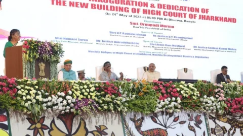 Jharkhand High Court: देश के सबसे बड़े हाईकोर्ट बिल्डिंग का प्रसिडेंट द्रौपदी मुर्मु ने किया उद्घाटन