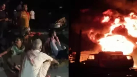 Bihar : मुजफ्फरपुर में निर्माण एजेंसी के वाहन ने दो को रौंदा, आक्रोशित लोगों ने फूंकी गाड़ियां, पुलिस ने किया लाठीचार्ज