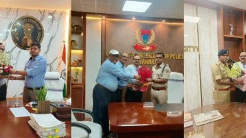 Dhanbad : CMOAI बीसीसीएल ब्रांच का डेलीगेशन डीसी,एसएसपी व सिटी एसपी से मिला