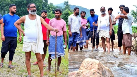 Jharkhand: नेमरा की गलियों और खेतों में घूम रहे हेमंत सोरेन, जल-जंगल-जमीन संग बचपन की यादों में खोए"