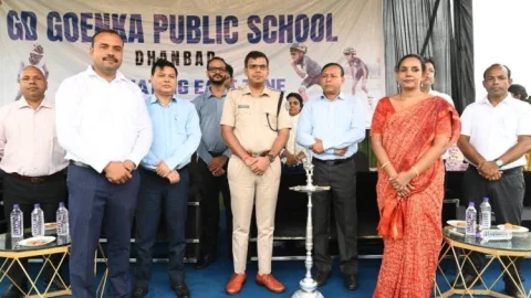 Dhanbad:जीडी गोयनका पब्लिक स्कूल मैं सीबीएसई पूर्वी क्षेत्र स्केटिंग प्रतियोगिता का SSP ने किया शुभारम्भ