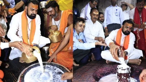 बिहार के CM सम्राट चौधरी! बैद्यनाथ धाम में किया जलाभिषेक, बिहार की तरक्की के लिए मांगा आशीर्वाद