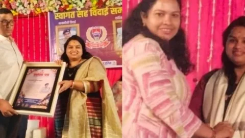 पलामू में अनोखी विदाई: दुल्हन की तरह सजी गाड़ी में रवाना हुईं एसपी रिष्मा रमेशन, नए अफसरों का जोरदार स्वागत