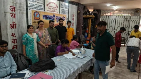 धनबाद: एकादशी पर सेवा का संगम: मारवाड़ी युवा मंच, झरिया ने लगाया फ्री हेल्थ कैंप, 118 लोगों की हुई जांच