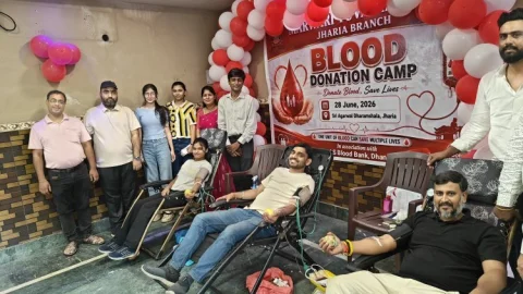 42वें स्थापना दिवस पर मारवाड़ी युवा मंच झरिया का सेवा महाअभियान, 48 यूनिट रक्तदान से धड़की मानवता की धड़कन