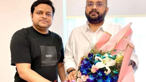 भारतीय जनता युवा मोर्चा के राष्ट्रीय अध्यक्ष हेमांग जोशी से मिले सत्यप्रकाश सिंह, दी नई जिम्मेदारी की बधाई