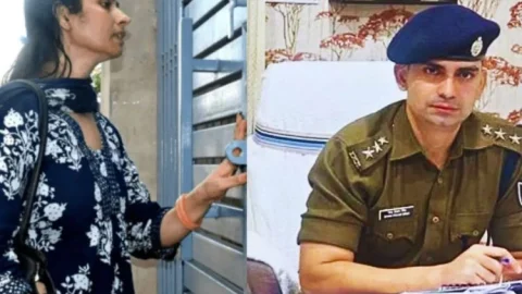 IPS भानुप्रताप से मिलने बिहार से भरतपुर पहुंचीं पत्नी, नहीं खुला ससुराल का दरवाजा