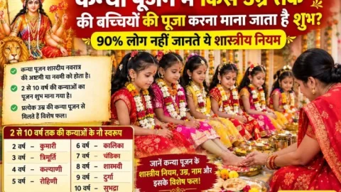 Shardiya Navratri : कन्या पूजन में कितनी उम्र की बच्चियों की करें पूजा? जानें नियम
