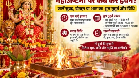 महाअष्टमी पर कब करें हवन? जानें सुबह, दोपहर या शाम का शुभ मुहूर्त और विधि
